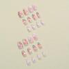 Almond Press on Nails Medium Fake Nails with White Clouds Designs Stick on Nails Color Bubble Fake Nails Full Cover Acrylic Rainbow False Nails Oval Glue on Nails for Women and Girls Date Night 24Pcs view 3
