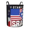 American I Stand With Israel Usa Flag Circular Hamper Lasting Organization Bedroom Bathroom Dcor view 3