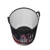 American Flag Breast Cancer Pink Ribbon Awareness Circular Hamper Lasting Organization Bedroom Bathroom Dcor view 4