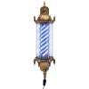 SEANESZTI 35inch Barber Pole Led Light, Barber Shop Open Sign, Barber Pole Retro Style Light, Barber Shop Rotating Light Sign, Rotating Navy Blue & White LED Strips, Wall Mount Rotating Stripes Light view 1