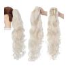 Ponytail Hair Extension Long Wavy Ponytail Extension, 24 Inch Claw Clip Pony Tail Hairpiece Claw Clip in Synthetic Long Wave Ponytail Hair Extainson for Women Girls Ponytail Hairpiece ( Color : Light view 1
