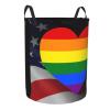 Traditional Gay Pride Flag Lgbtq Circular Hamper Lasting Organization Bedroom Bathroom Dcor view 3