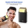 HIENA PRO Foil Shaver for Men Barber, Double Electric Foil Trimmer, Professional Electric Razor, Close Shaver, Cordless Rechargeable with USB, Black Gold view 4