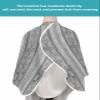 Bohemia Barber Cape,Salon Hair Cutting Cape for Women,Men,Kids,Adults,Haircut Cape with Adjustable Elastic Neckline Hairdressing Stylist Cape Accessories Abstract Contemporary Gray Boho Tribal Stripes view 4