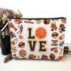Basketball Makeup Bag Basketball Lovers gifts, basketball gifts for girls team,Travel Cosmetic Bag Gifts for Women Travel Storage Bag view 3