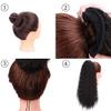Remanbo Horse-Hair Wig Corn Ponytail Curly for Woman 22inch High Temperature Fiber Machine Made for Hair Loss (Black) view 4
