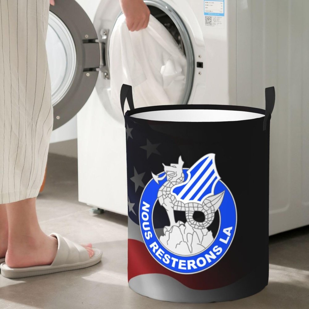 3rd Infantry Division Dui Circular Hamper Lasting Organization Bedroom Bathroom Dcor