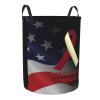 Head And Neck Cancer Awareness Circular Hamper Lasting Organization Bedroom Bathroom Dcor view 3