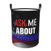 Ask Me About Medicare Circular Hamper Lasting Organization Bedroom Bathroom Dcor view 2