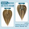 Glaskasf Hair Toppers for Women Real Human Hair Toppers Hair Pieces for Women with Thinning Hair Highlights Hair Toppers Hair Pieces for Women Real Hair Toppers for Women for Thinning Hair(4/27#) view 3