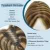 Glaskasf Hair Toppers for Women Real Human Hair Toppers Hair Pieces for Women with Thinning Hair Highlights Hair Toppers Hair Pieces for Women Real Hair Toppers for Women for Thinning Hair(4/27#) view 4