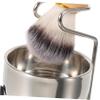 Beaupretty 1set Men Shaving Brush Kit with Foaming Bowl and Stand Convenient Grooming Tool for Luxurious Shaving for Home Salon Use view 4