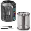 Magnetic Hair Dryer Filter Cover + Inner Filter Compatible with Dyson Supersonic HD01 HD03 HD08 HD15 Hair Dryer Replacement Parts, Hair Dryer Outer Filter Repair Accessories (Metallic Gray) view 1