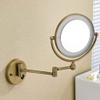 LLMTYO Vanity Mirror, Makeup Mirror Vanity Mirror Wall Mounted Mirror,Antique Bathroom LED Makeup Mirror Folding Retractable Vanity Mirror Double-Sided Magnifying Beauty Mirror with Light Cosmetic view 1