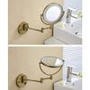 LLMTYO Vanity Mirror, Makeup Mirror Vanity Mirror Wall Mounted Mirror,Antique Bathroom LED Makeup Mirror Folding Retractable Vanity Mirror Double-Sided Magnifying Beauty Mirror with Light Cosmetic view 2
