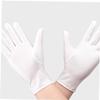 Angoily 6pairs Stretchy Elastic Spandex Gloves for Jewelry Inspection Etiquette and Performance Comfortable White Gloves for Shop and Art Handling view 2