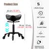 Kunovo Dental Hygienist Saddle Stool Chair, 15.3" - 21" Liftable Salon Hydraulic Stool with Wheels, Massage/Medical/Clinic Rolling Saddle Chair view 2