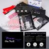 50 Set Disposable Nail Supplies Kits,Professional Manicure Press On Nail Tool Kit With Nail File ,Nail Buffer,Adhesive Tabs,Nail Glue,Sticks, Prep Pads,Bags,Instruction Cards for Nail Business(Black) view 3
