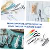 Angoily 400pcs Flexible Nail Clippers Nipper Cover Replacement Sleeves Protect Your Skin from Tweezers Injury view 4