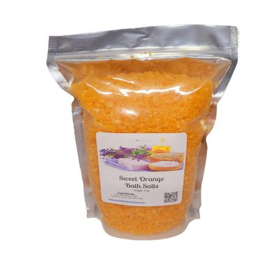 Bath Salts | 4lb Bag (64oz.) | Choose Your Scent | Epsom Salt | Sea Salt| Bathing | Body Care | Beauty | Relaxation | Spa | Pedicure | Manicure | Soak (Sweet Orange)