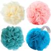 Luffa Loofah Sponge Shower Loofahs 50g Shower Bath Sponges Exfoliating Mesh Pouf Mesh Balls for Body Wash Back Scrubber Bathroom Men Women Soft Scrubber Cleaning Bathing Accessories Tool (4Colors) view 1