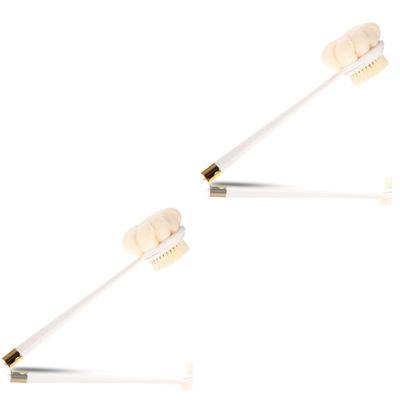 Beaupretty 2pcs Back Scrubber Bath Brush Long Handle Body Scrubber for Bristles Quick Lathering Easy to Clean Material
