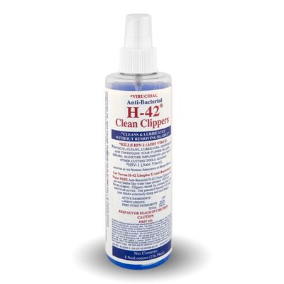 Skin Revolution H-42 Clipper Blade Cleaner  Waterless Clipper Cleaner for Barbers, Anti-Rust Formula for Clippers and Trimmers, Cleans and Cools Blades, 8oz Bottle