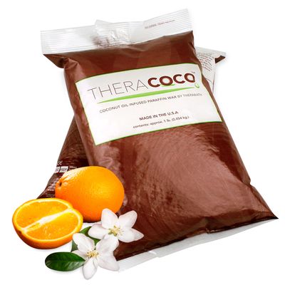 Therabath TheraCOCO Paraffin Wax Refills - Wax Beads - Relieve Arthritis Discomfort, Stiff Muscles & Dry Skin - with Coconut Oil - for Hands, Feet, Body - Hydrates - Made in USA, 6 lb. Orange Blossom
