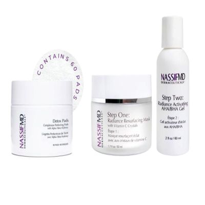 NassifMD Detox Pads and Micro-Spa Vitamin C Skin Peel Bundle