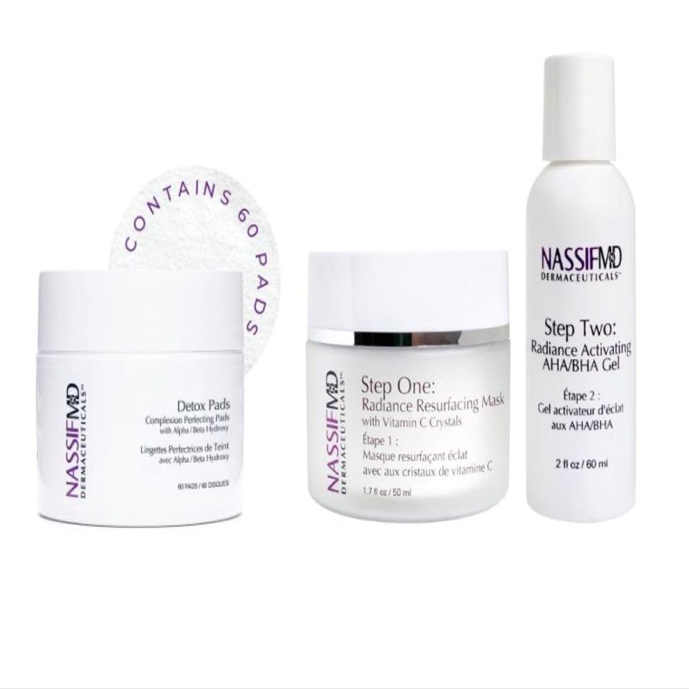NassifMD Detox Pads and Micro-Spa Vitamin C Skin Peel Bundle