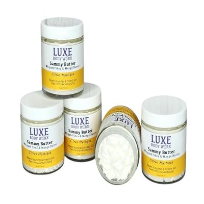 Luxe Body Worx Sammy Butter - A Whipped Shea and Mango Butter (anyhdrous - made without water) (Frankincense + Orange)