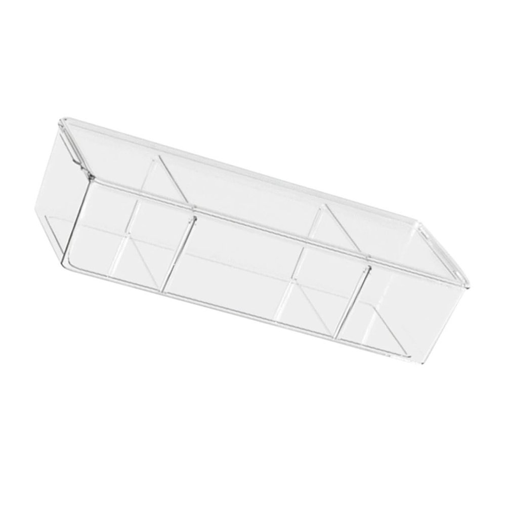 IMIKEYA Three-compartment Storage Box for Kitchen and Desktop Organization for Coffee Makeup and Items Lightweight Stackable Design for Home and Dorm Use