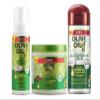 ORS Olive Oil Hold & Shine Wrap Set Mousse Infused with Coconut Oil - Fortifying Creme Hairdress infused with Castor Oil - Heat Protection Hair Serum infused with Coconut Oil- Bundle view 1