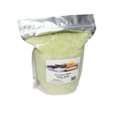 Bath Salts | 4lb Bag | Lime Scent | Bathing | Body Care | Beauty | Relaxation | Spa