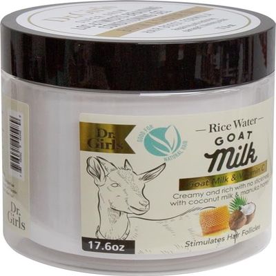 R&B Collection Dr. Girls Goat Milk + Vitamin C Braiding Conditioning Edge Gel, 17.6 Oz, Extra Mega Hold, Honey Coconut Formula