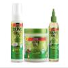 ORS Olive Oil Hold & Shine Wrap Set Mousse Infused with Coconut Oil - Fortifying Creme Hairdress infused with Castor Oil - Nourishing Exotic Scalp Oil with Babassu Oil - Bundle