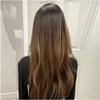 Ombre Caramel Brown Highlights Sliky Straight 13x4 HD Transparent Lace Front Human Hair Wigs With Bleached Knots Brazilian Remy Hair Balayage Colored for Women Highlight Straight Glueless Wigs 14" view 4