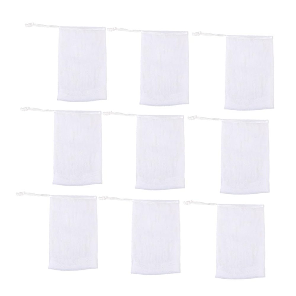 Beatifufu 20pcs Nylon Shower Foaming Net for Soap Bubbles Double Bath Cleansing Pouch Exfoliating Mesh for Body and Facial Washing