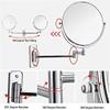 5X Magnifying Wall Mounted Makeup Mirror, 360 Rotation Portable, Ideal for Applying Make-up, Wearing Contacts and Shaving (Color : Nickel) (Chrome) view 4