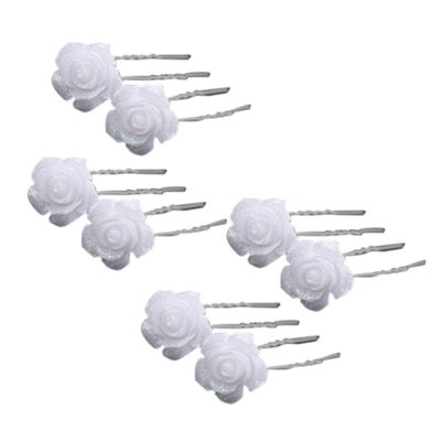 Beatifufu 20pcs Elegant Bridal Hair Pins u Shape Wedding Flower Hair Clips Bridesmaids Headwear Wedding Headdress