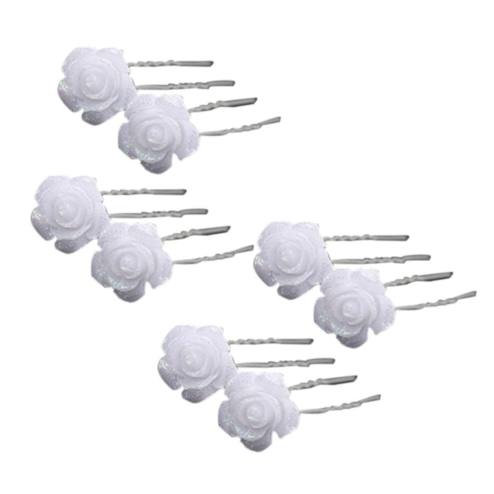 Beatifufu 20pcs Elegant Bridal Hair Pins u Shape Wedding Flower Hair Clips Bridesmaids Headwear Wedding Headdress