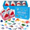 Kids Bath Bombs with Surprise Inside,4 Pack Marine Shark Bath Bomb for with Ocean Sea Animals for Girls Boys Toddlers, Safe Natural & Organic view 1
