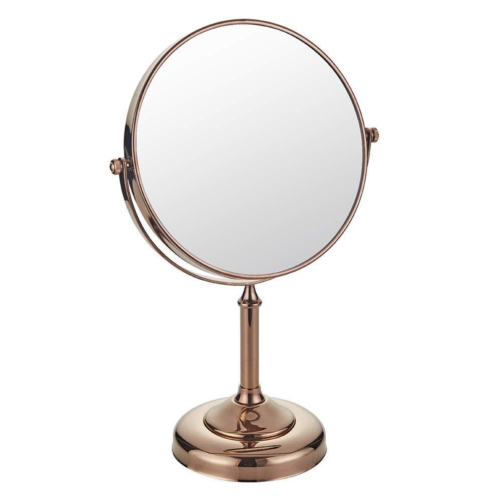 8 Inch Makeup Mirrors Double Sided 1X,3X Magnification Bathroom Hotel 360 Rotating Vanity Mirror Tabletop Mirrors (Color : 254b) (254m)