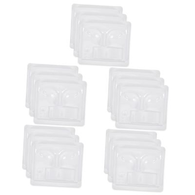 FRCOLOR 15pcs Realistic Eyelash Grafting Face Model Practice Eyelash Art Supplies Lash Bed Tray