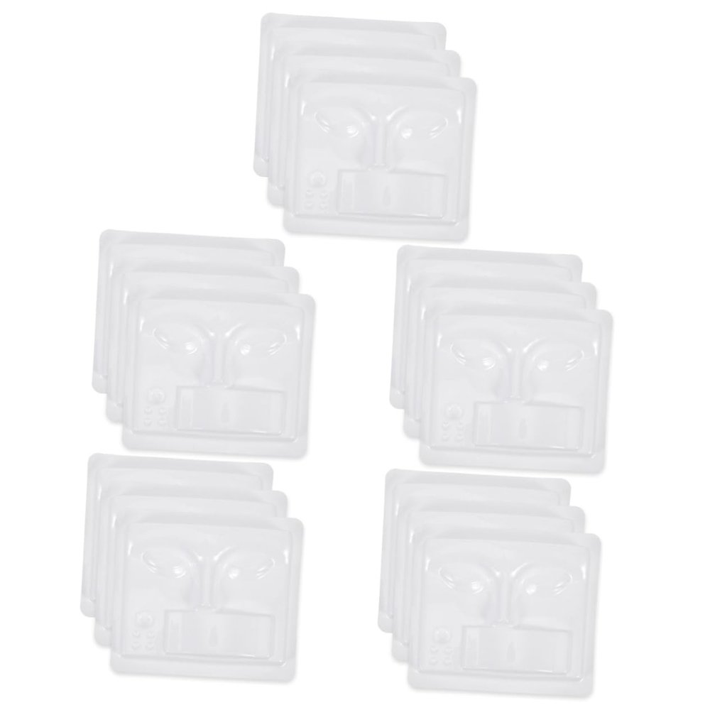 FRCOLOR 15pcs Realistic Eyelash Grafting Face Model Practice Eyelash Art Supplies Lash Bed Tray