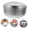 NOLITOY 2pcs Stainless Steel Shaving Cream Bowl for Men Soap Bowl with Lid for Home Barber Shops Salons Space-saving Design Silver Shaving Accessory view 3