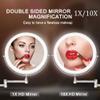 8" Wall Mounted Makeup Mirror 10x Wall Makeup Vanity Mirror Double Sided,Shaving Makeup view 3