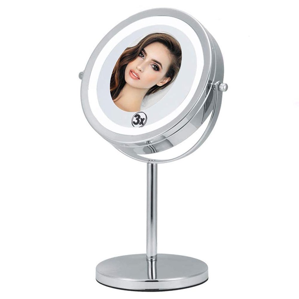 7inch 3X Magnifying Makeup Mirror-Portable Beauty Mirror-for Ladies Daily Makeup and Gentlemen Shaving