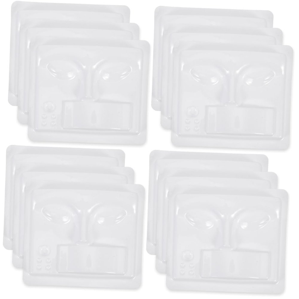 FRCOLOR 12pcs Realistic Eyelash Grafting Face Models for Beauty Practice Supplies Lash Tables Included