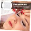 FRCOLOR 12pcs Realistic Eyelash Grafting Face Models for Beauty Practice Supplies Lash Tables Included view 2